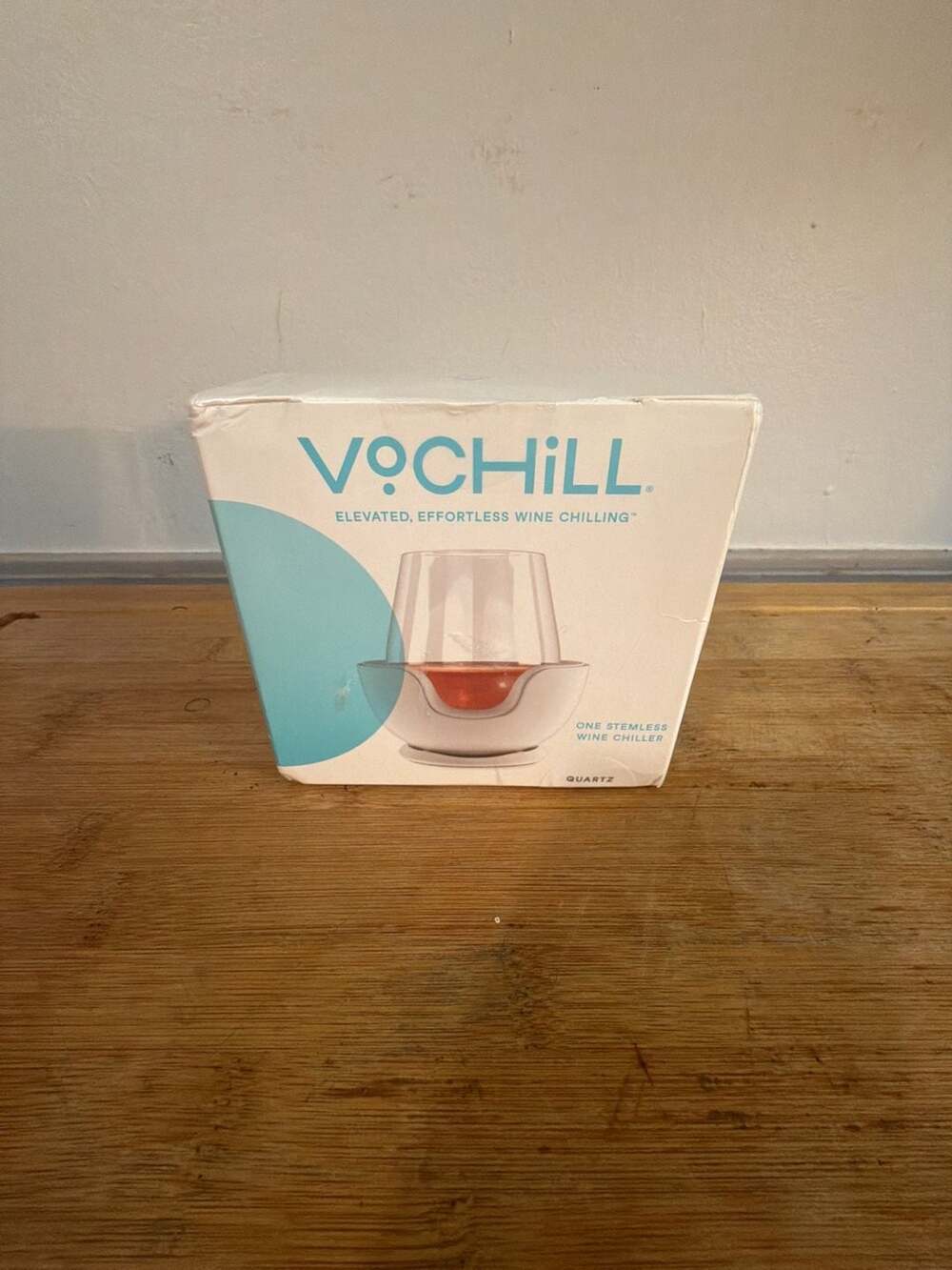 VoChill Stemless Wine Chiller Quartz